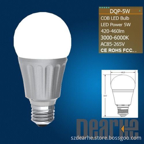 5W LED Bulb Light (High Luminous E27/B22 CE FCC RoHS)